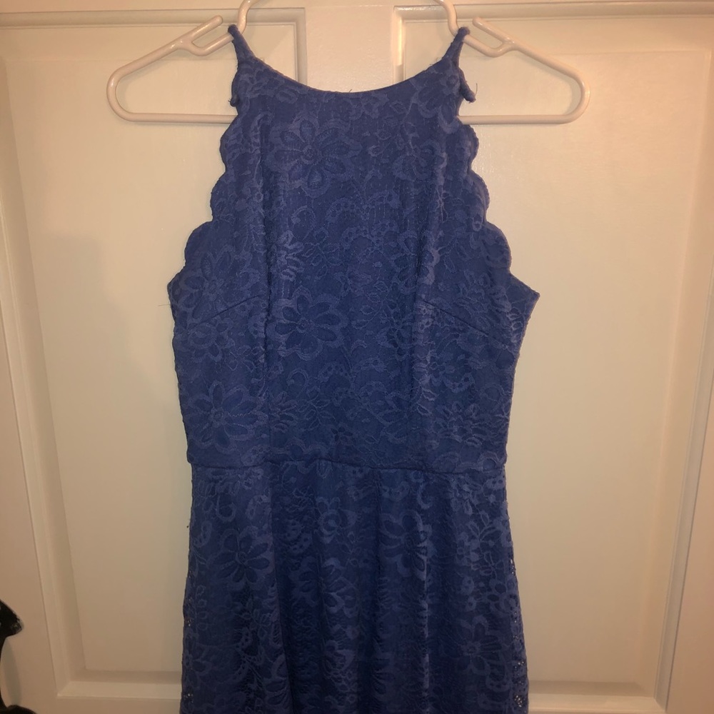 Lace blue dress